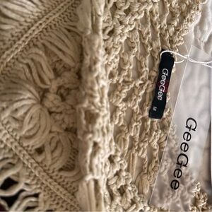 GeeGee Cream Crochet Top